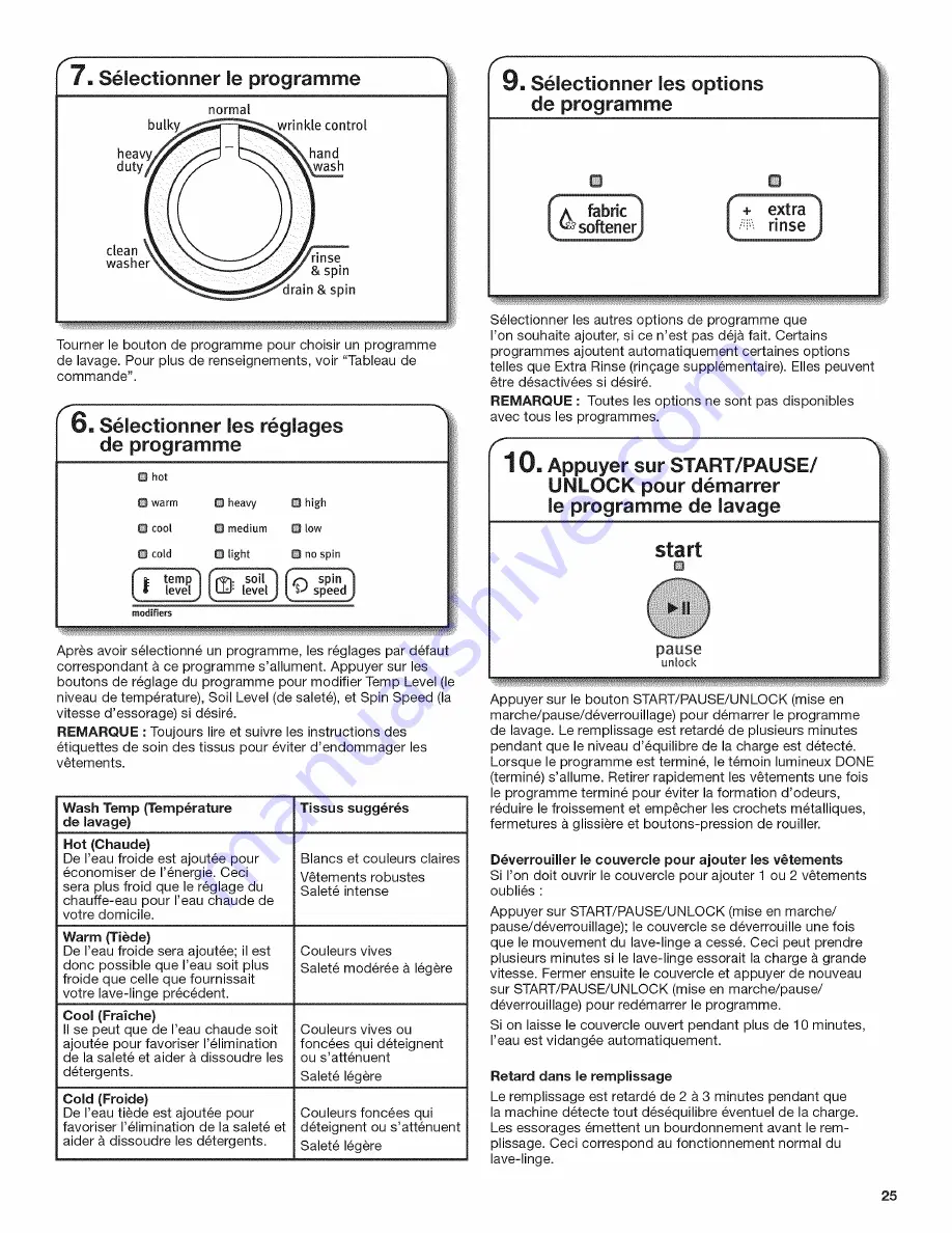 Maytag 4KMVWX505BW0 Use & Care Gude Download Page 25