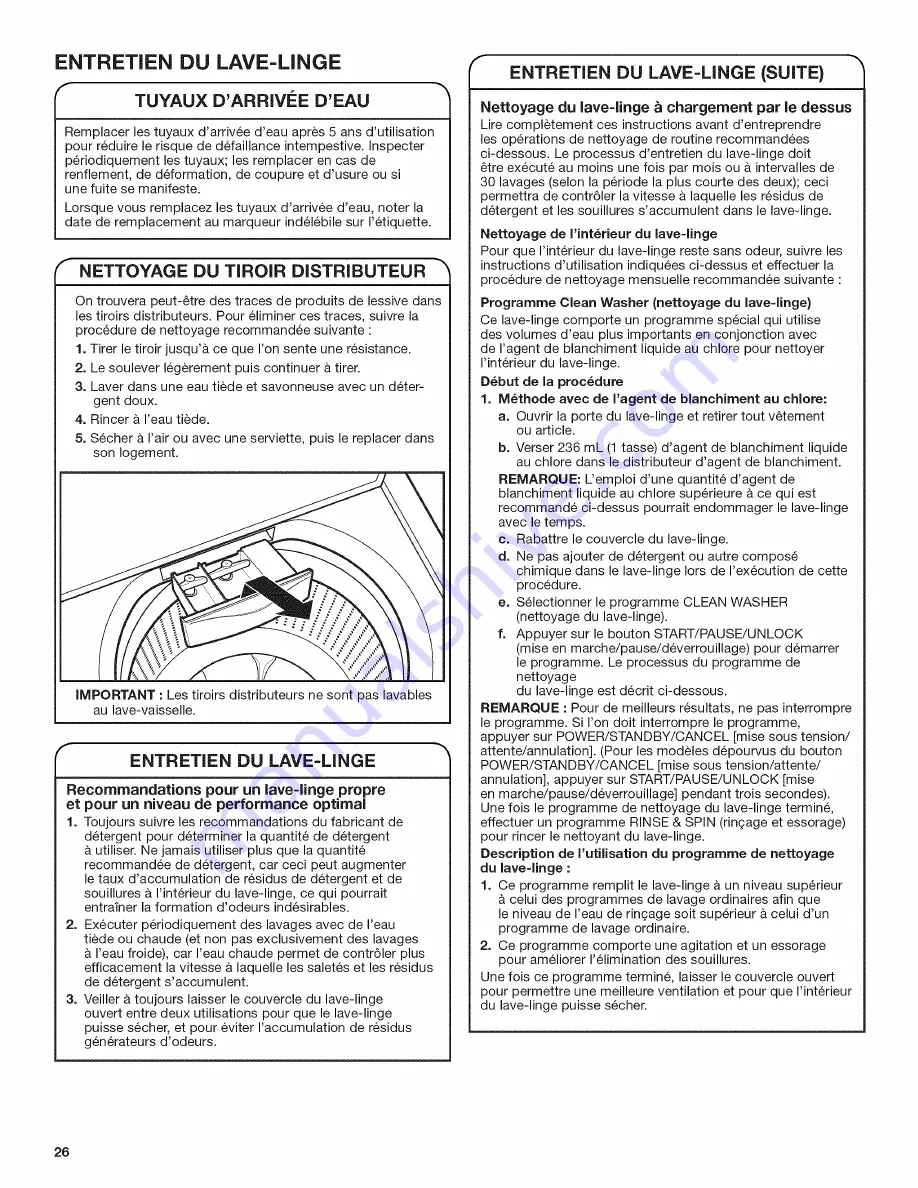 Maytag 4KMVWX505BW0 Скачать руководство пользователя страница 26