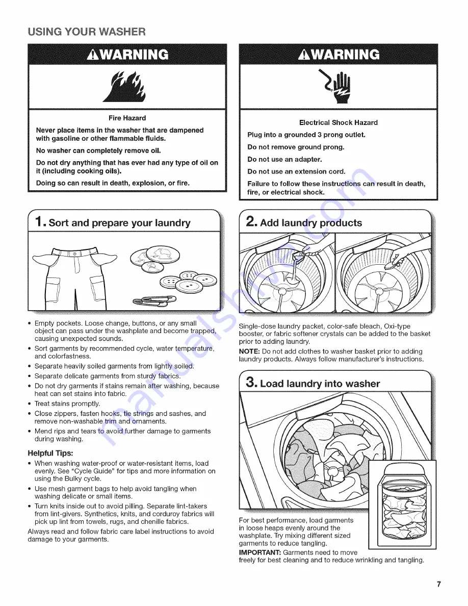 Maytag 7MMVWH450DW0 Use And Care Manual Download Page 7