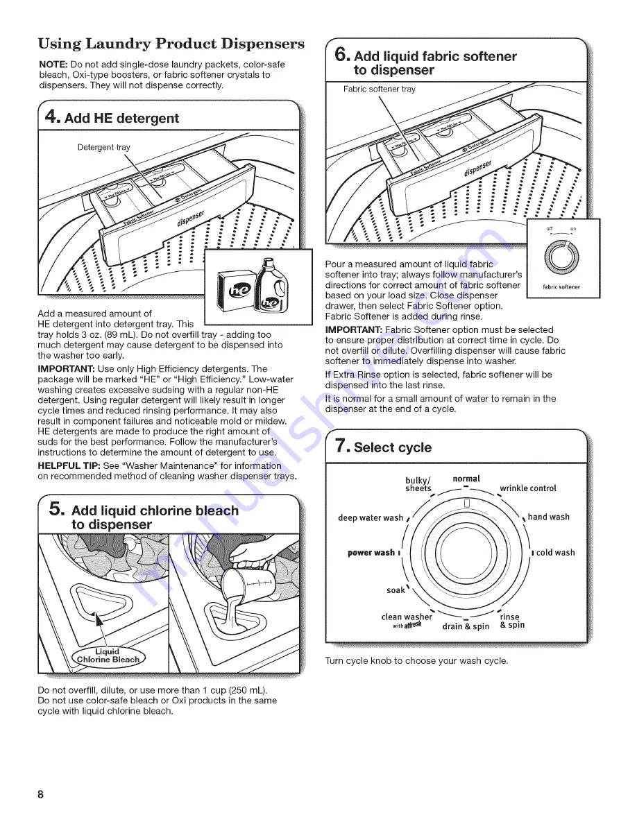 Maytag 7MMVWH450DW0 Use And Care Manual Download Page 8