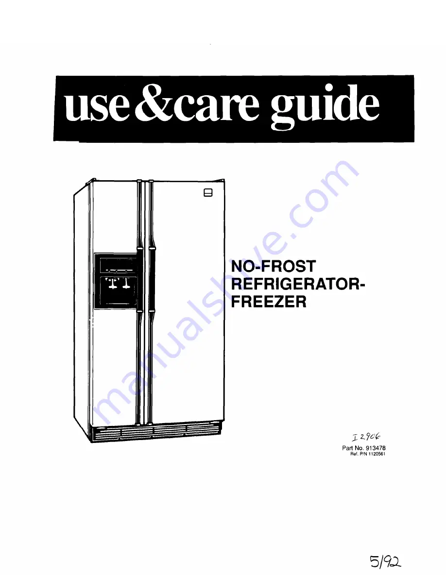 Maytag 913478 Use And Care Manual Download Page 1