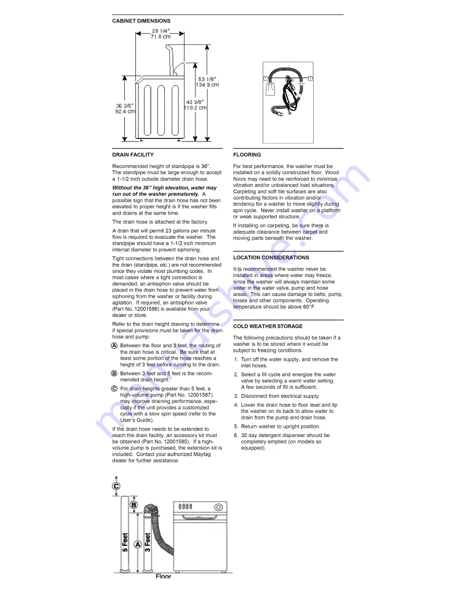 Maytag Atlantis MAV6260AWW Installation Instructions Manual Download Page 3