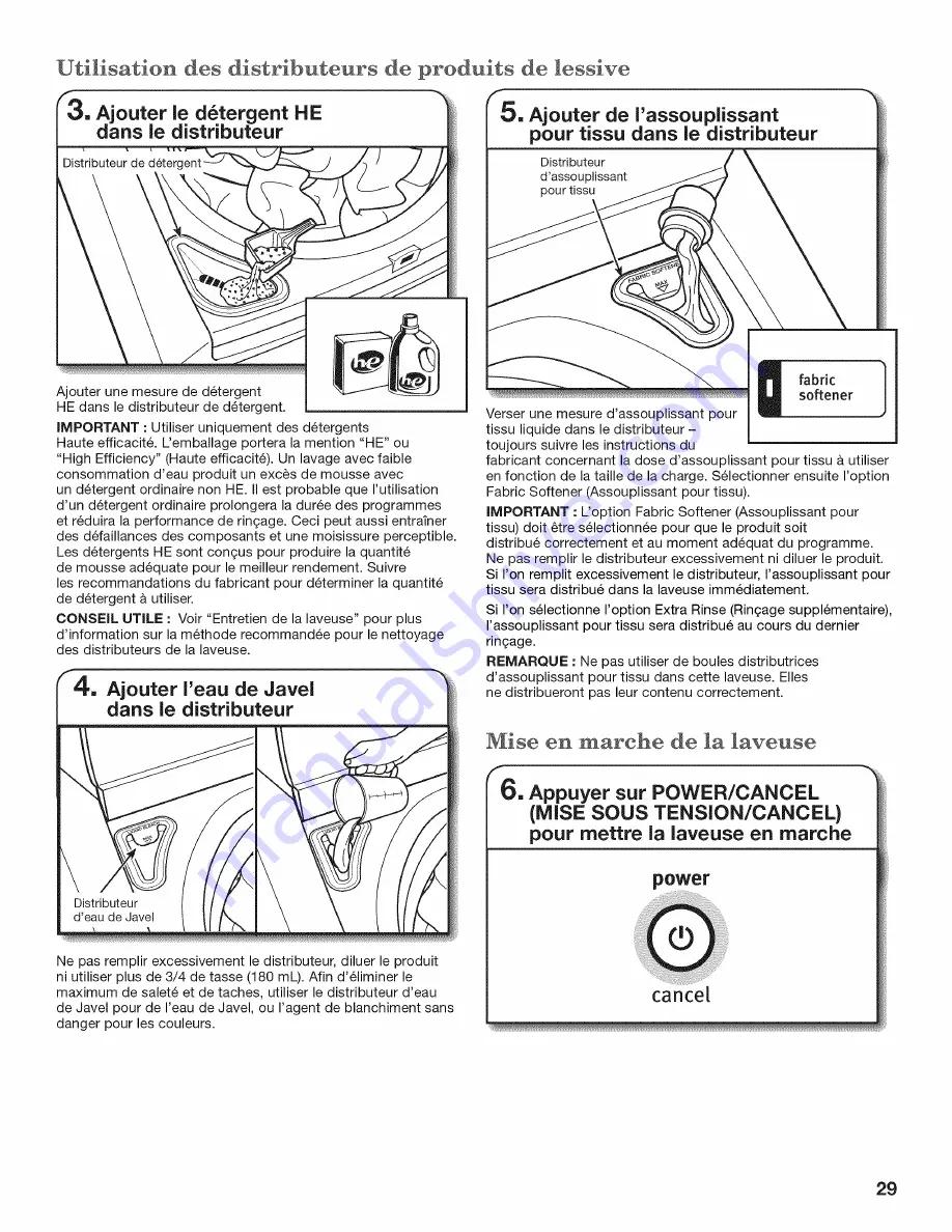 Maytag Bravos MVWB850Y Use And Care Manual Download Page 29