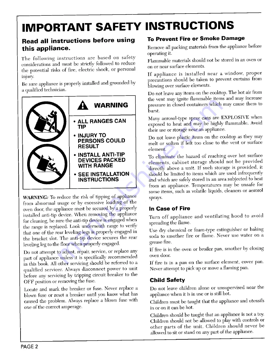 Maytag CHE9830BCB Repair Manual Download Page 3