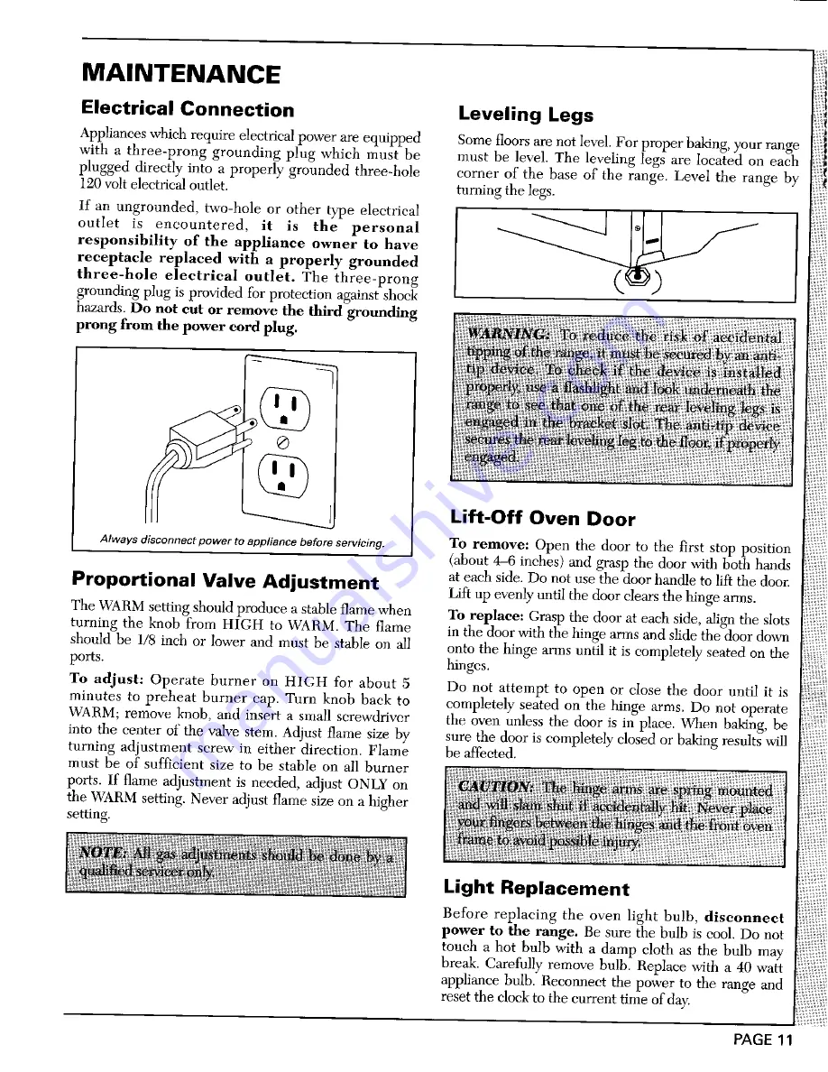 Maytag CRG7400B Manual Download Page 12