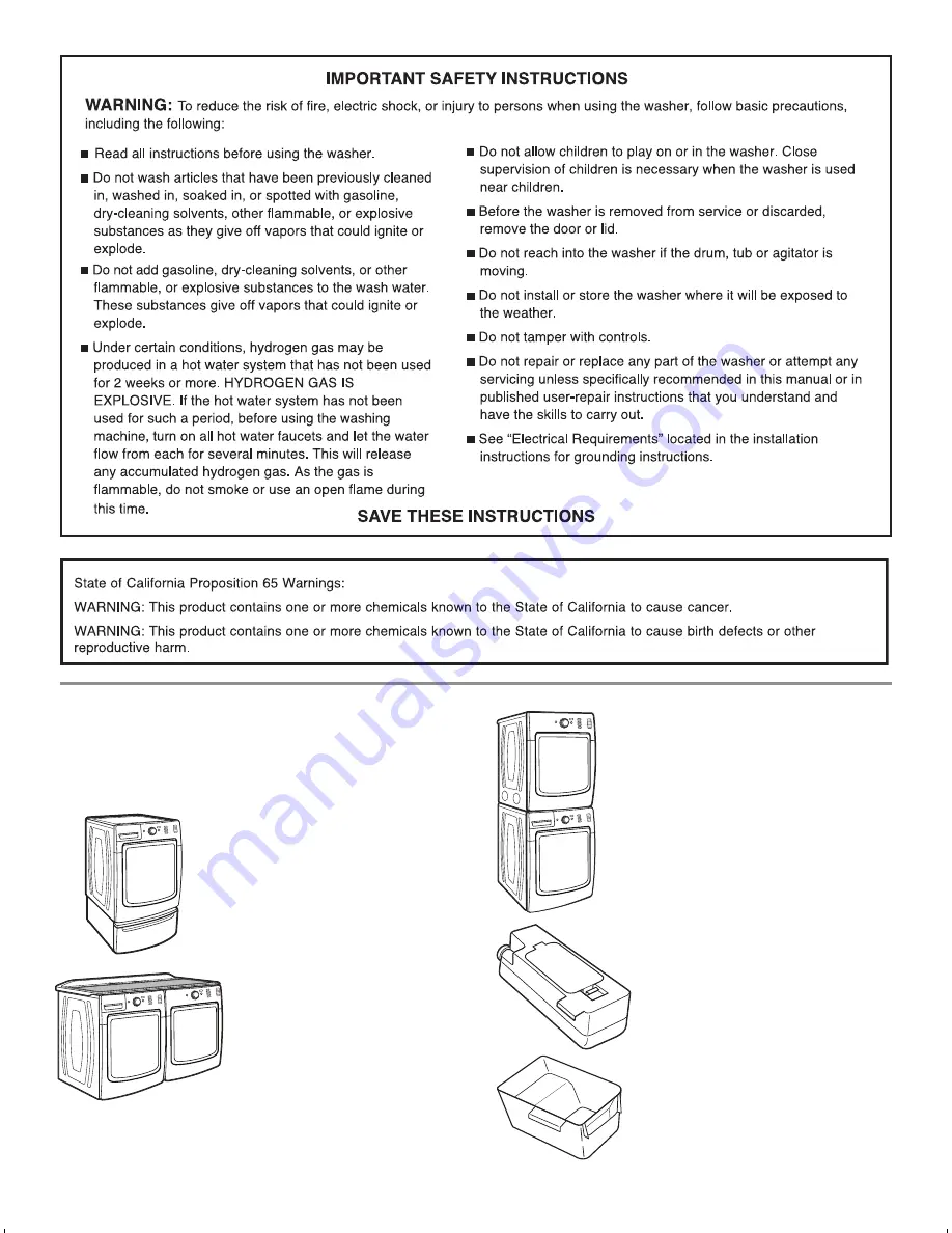 Maytag Front-loading automatic washer Use And Care Manual Download Page 3