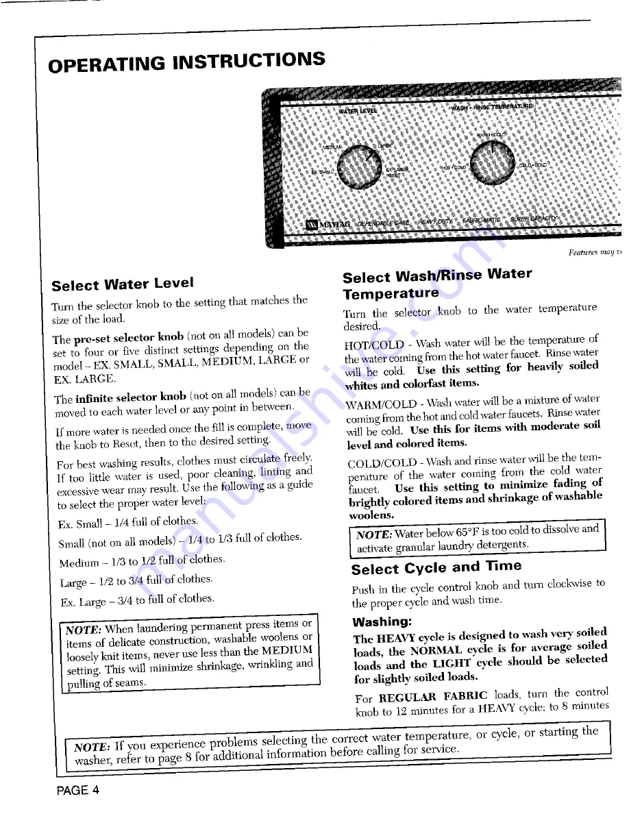 Maytag LAT3914AAL Скачать руководство пользователя страница 5