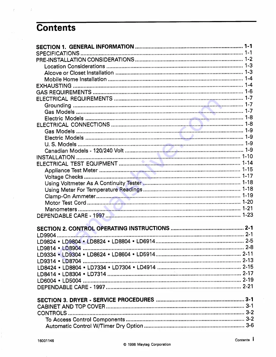 Maytag ld 7314 Скачать руководство пользователя страница 3