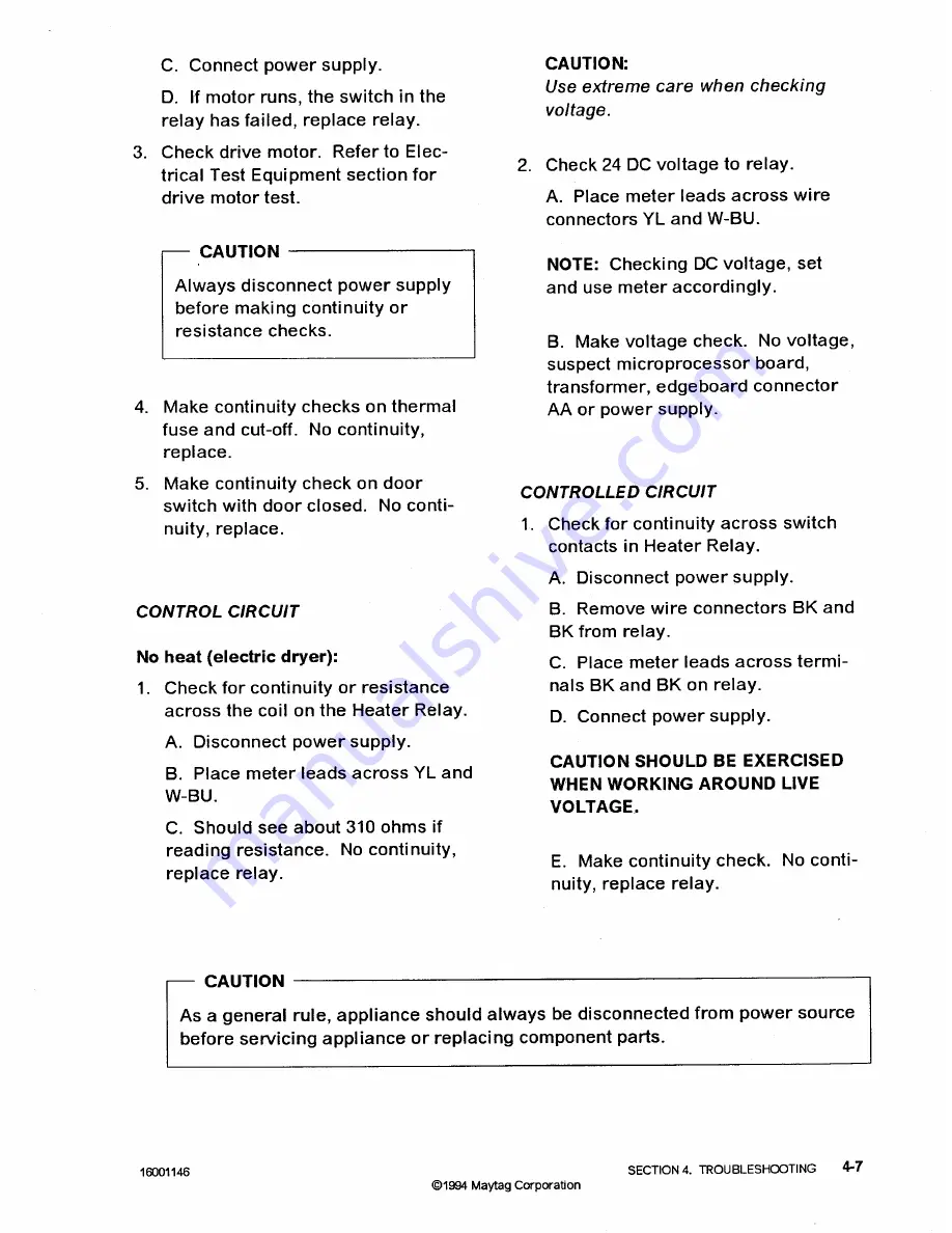 Maytag ld 7314 Service Manual Download Page 99