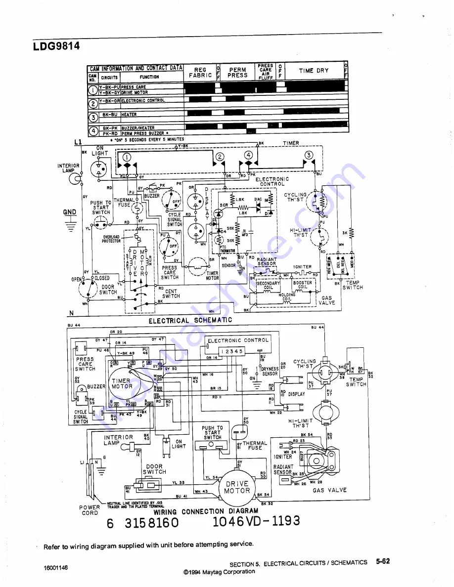 Maytag ld 7314 Скачать руководство пользователя страница 170