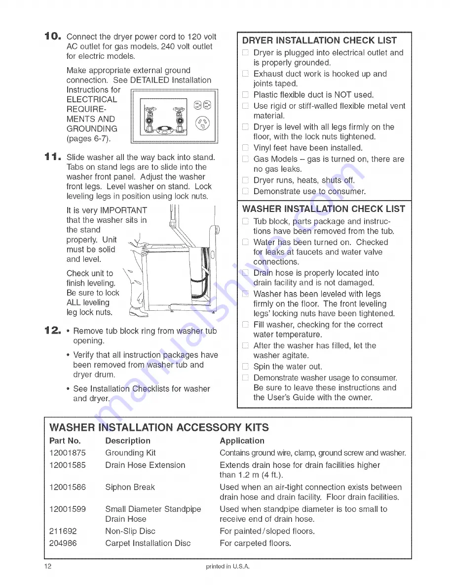 Maytag LSE7806ACE Installation Instructions Manual Download Page 13