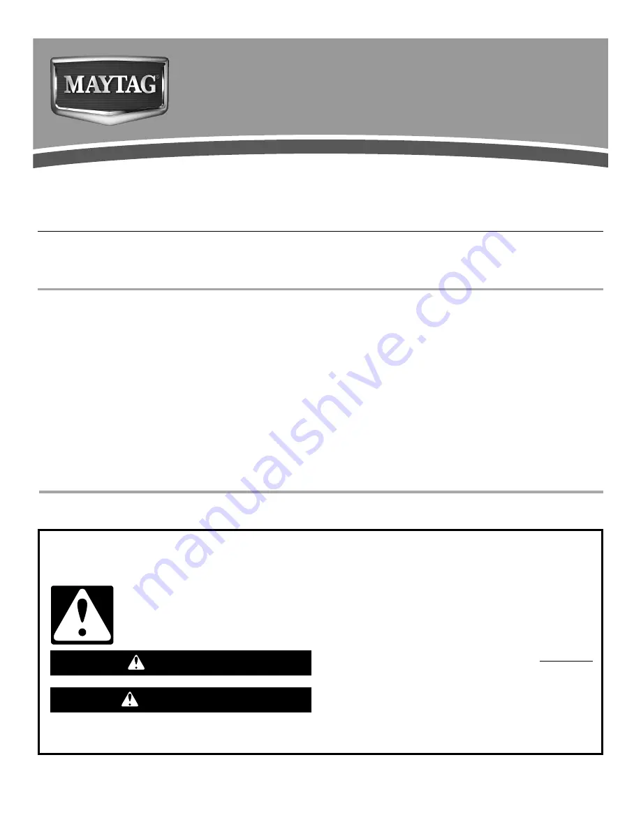 Maytag M1BXXGM User Instructions Download Page 1