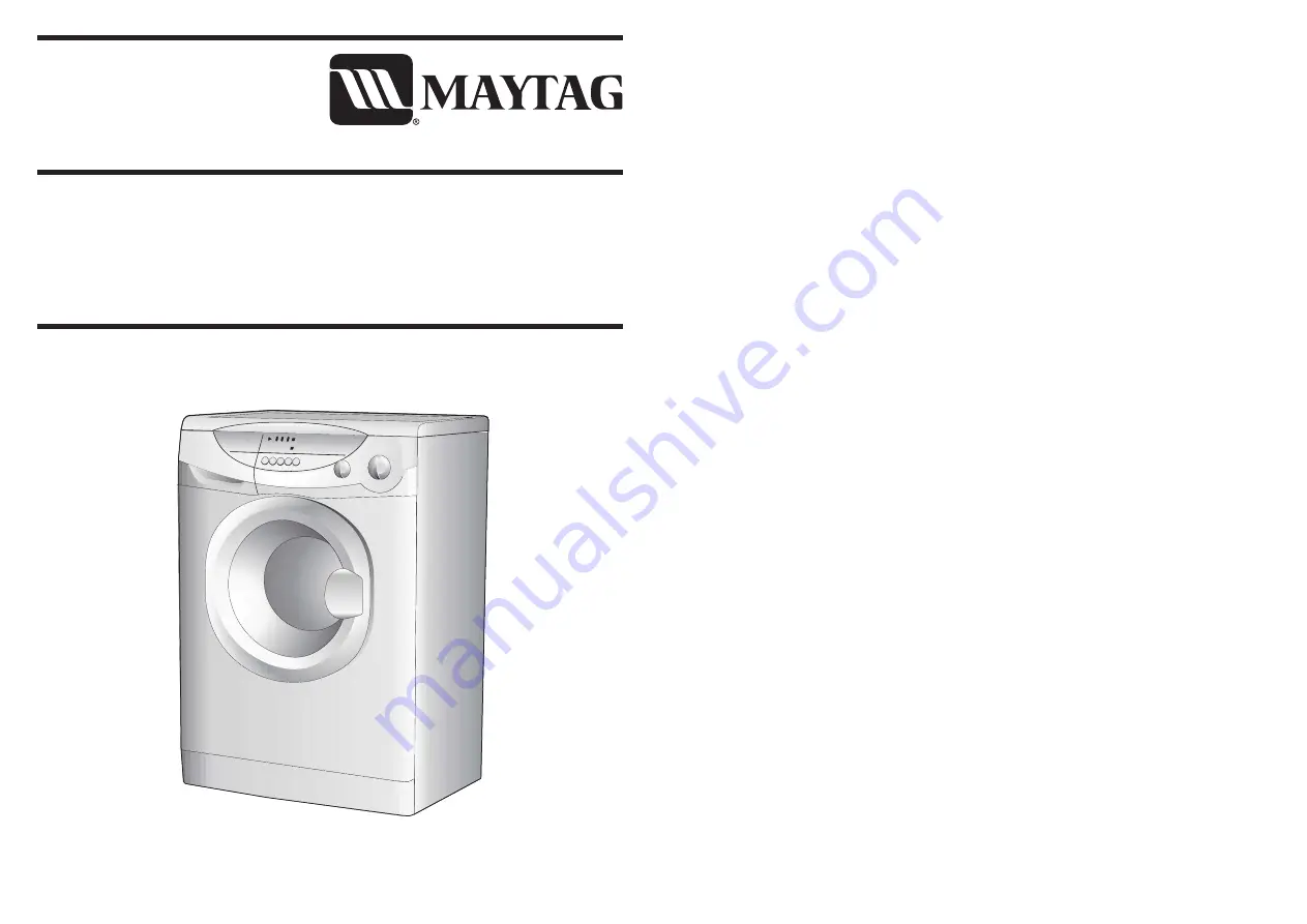 Maytag MAF 1260 Instructions For Use Manual Download Page 1