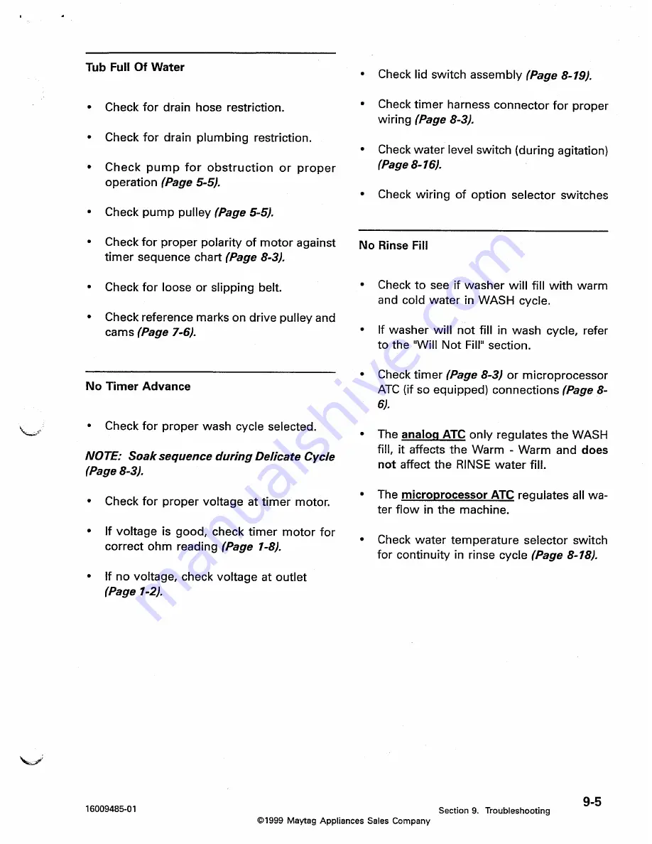 Maytag MAV4057 Service Manual Download Page 95