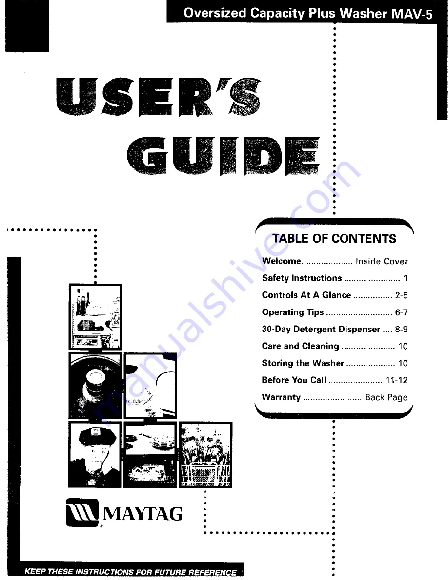 Maytag MAV7057 User Manual Download Page 1