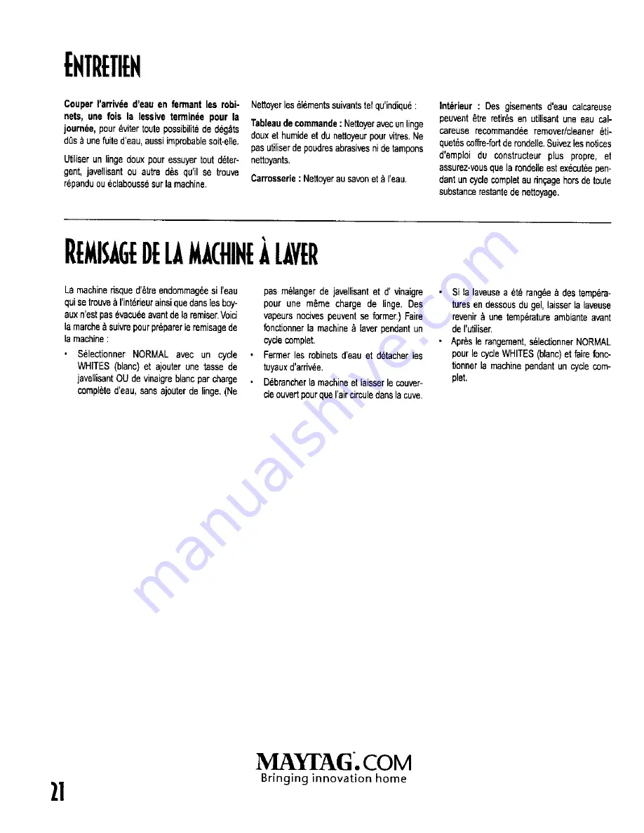 Maytag MAV8600 User Manual Download Page 22