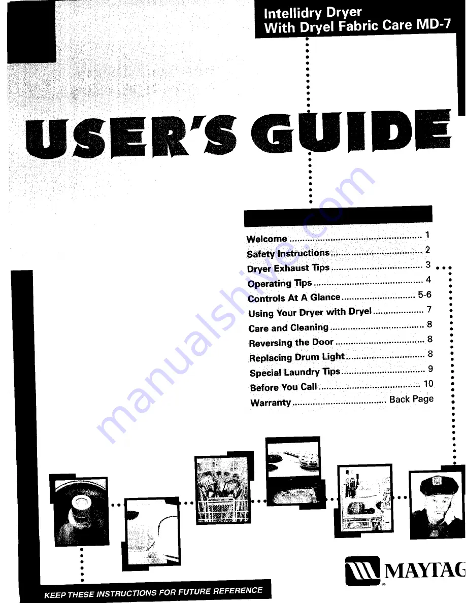 Maytag MD8058 User Manual Download Page 1