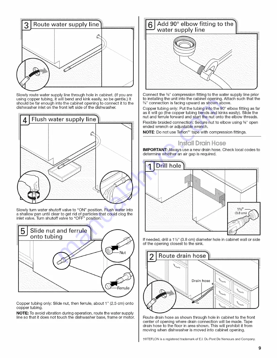 Maytag MDB7759AWB4 Installation Instructions Manual Download Page 9