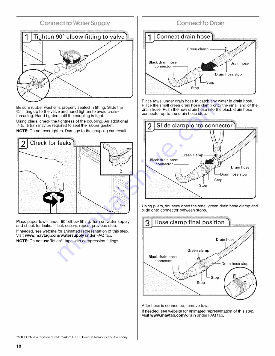 Maytag MDB7759AWB4 Installation Instructions Manual Download Page 18