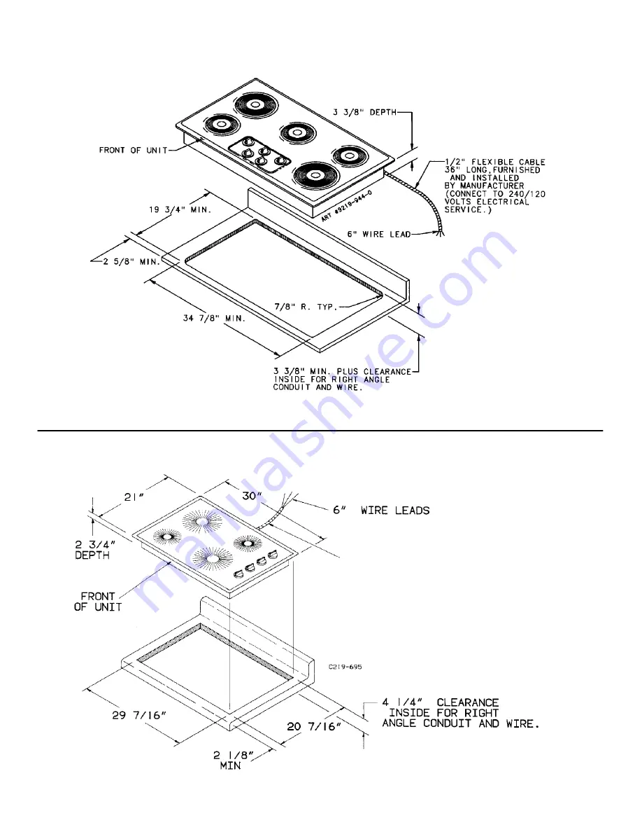 Maytag MEC4436AAC - Chrome 36 Inch Electric Cooktop Скачать руководство пользователя страница 3