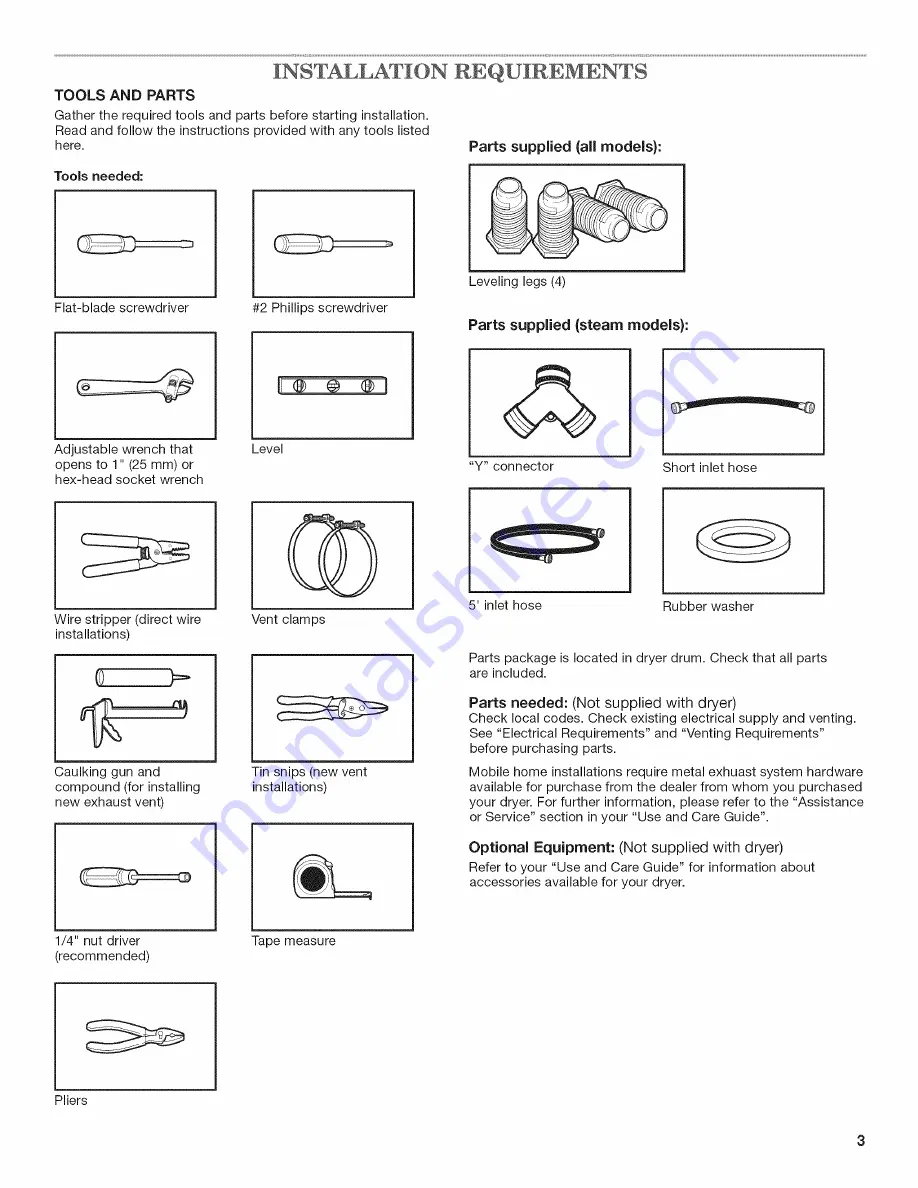 Maytag MEDB750YW0 Installation Instructions Manual Download Page 3