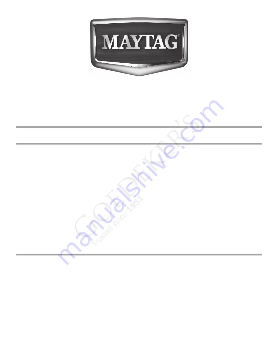 Maytag MEDC215EW Скачать руководство пользователя страница 1