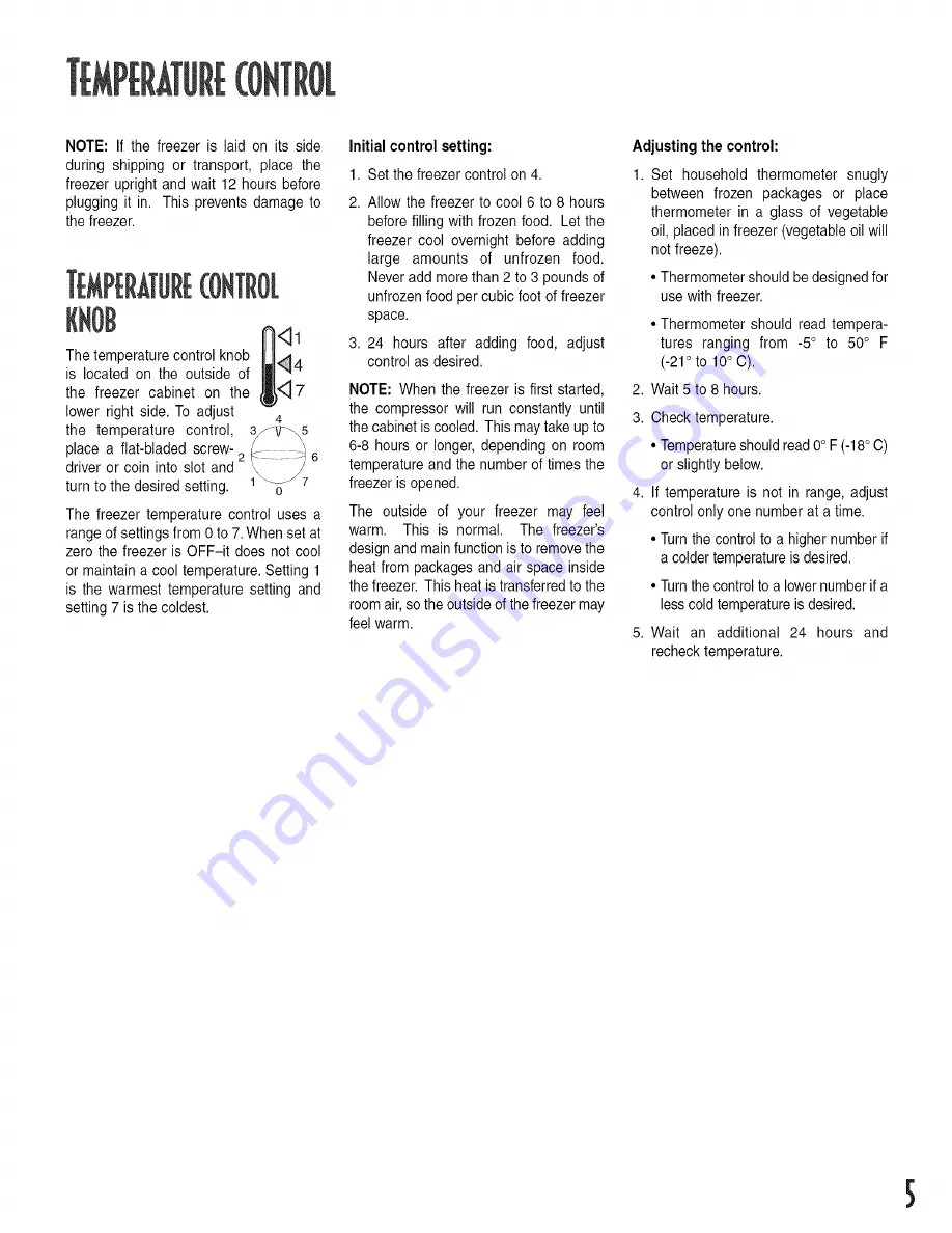 Maytag MFC1005CEW Owner'S Manual Download Page 5