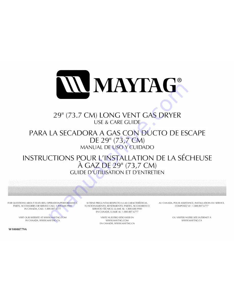 Maytag MGD5591TQ0 Use & Care Manual Download Page 1