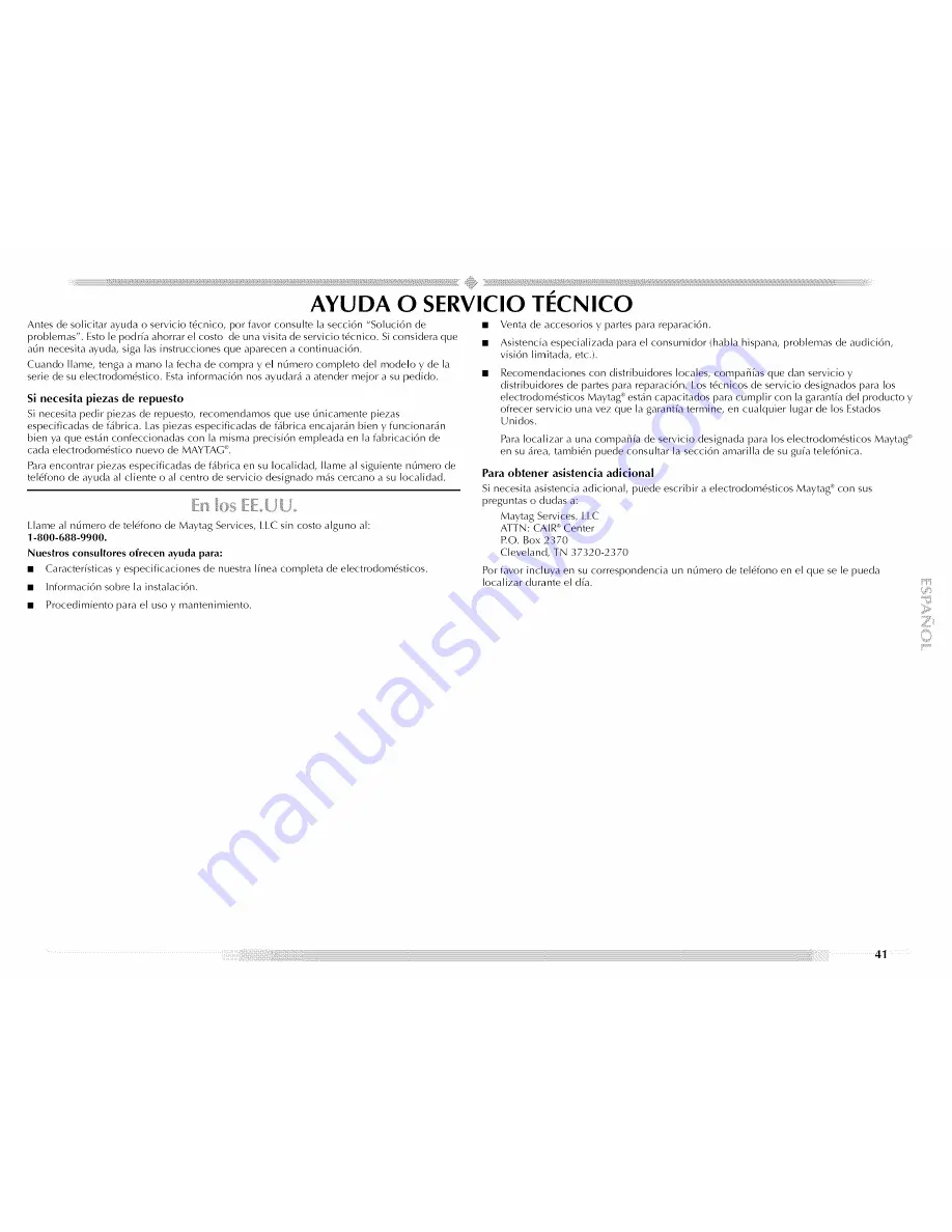 Maytag MGD5591TQ0 Use & Care Manual Download Page 41