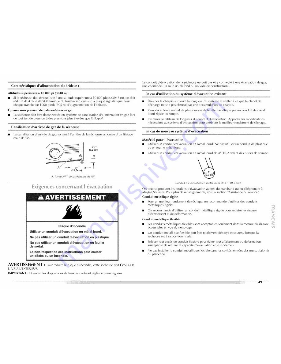 Maytag MGD5591TQ0 Use & Care Manual Download Page 49