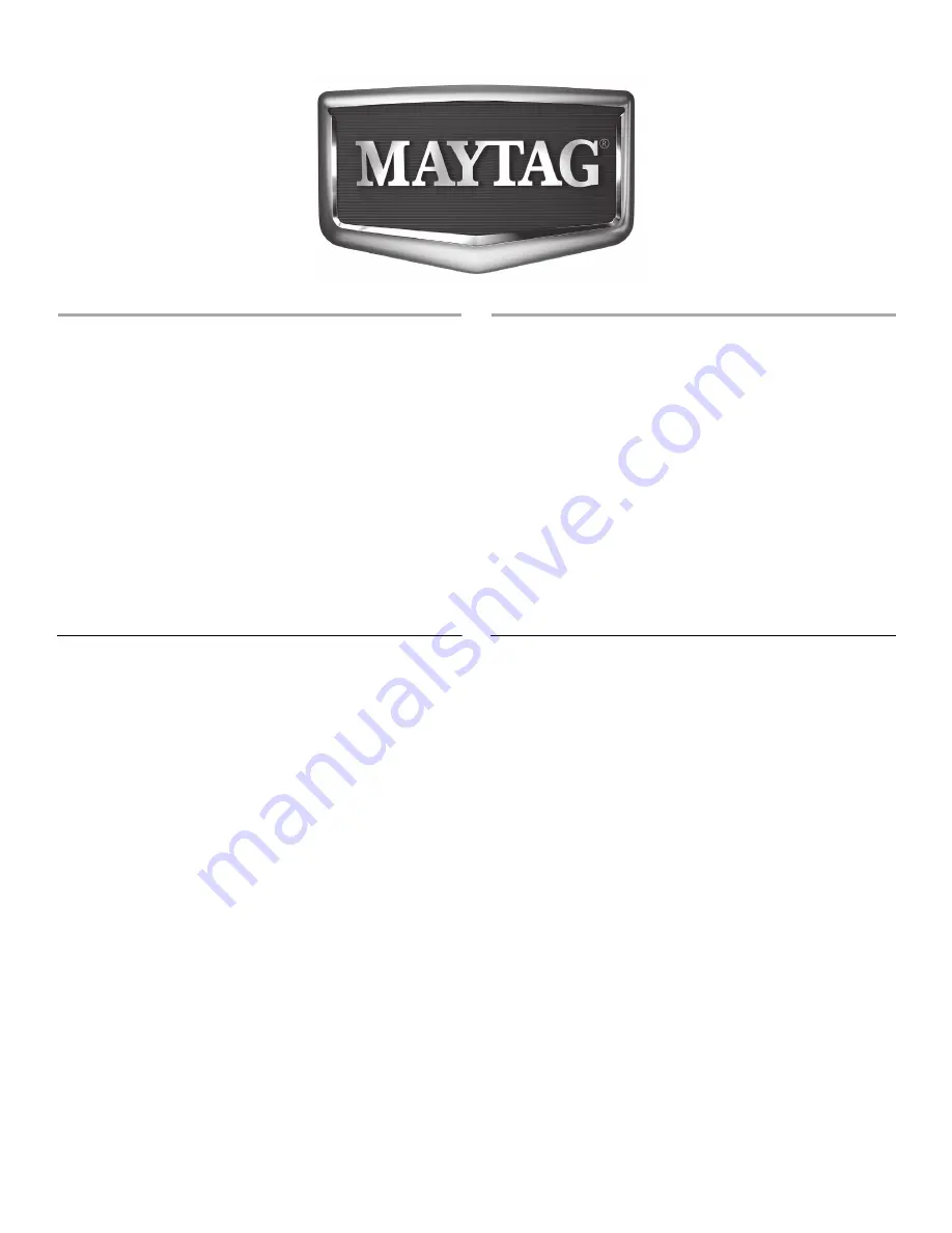 Maytag MGDB200VQ - 6.8 Cu Ft Bravos Gas Dryer Скачать руководство пользователя страница 1