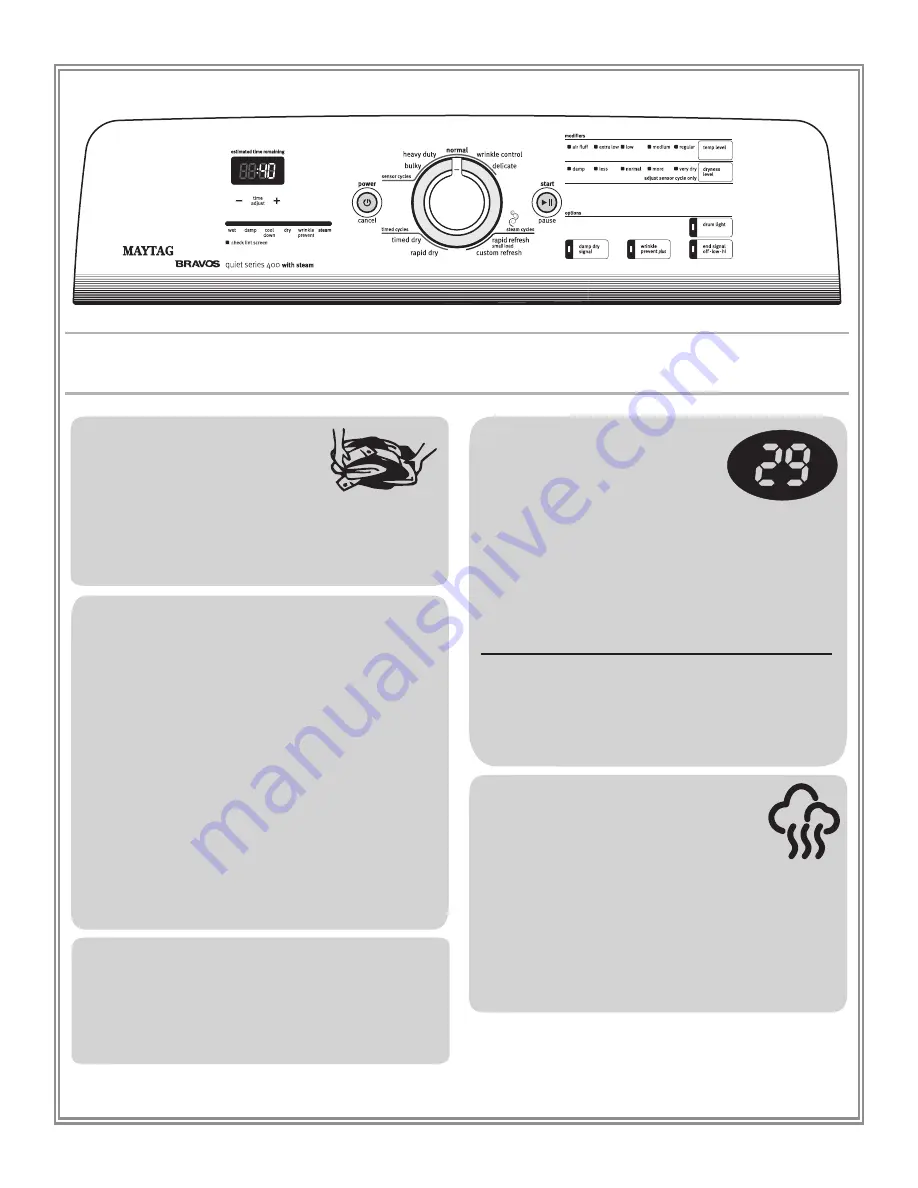 Maytag MGDB200VQ - 6.8 Cu Ft Bravos Gas Dryer Use & Care Manual Download Page 5