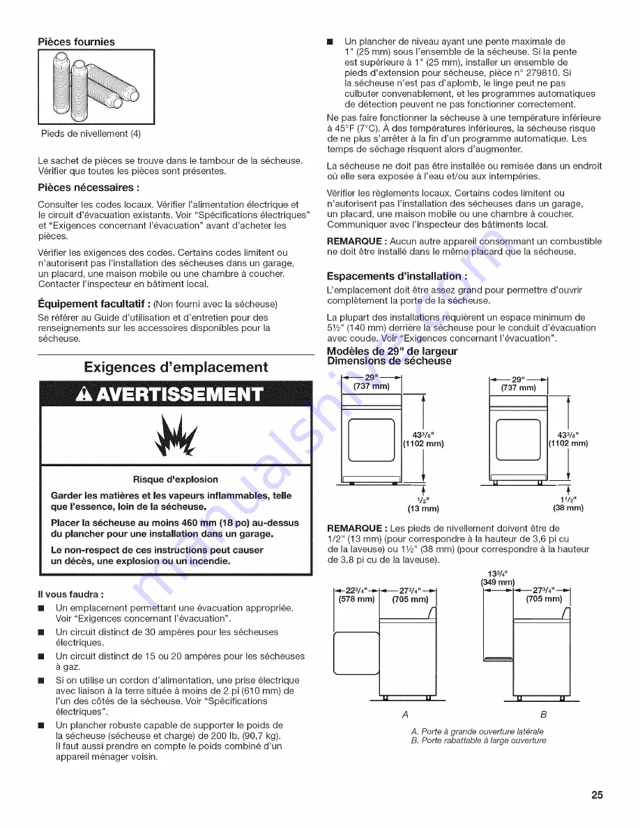 Maytag MGDB755DW0 Installation Instructions Manual Download Page 25