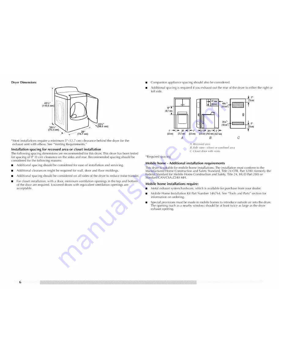 Maytag MGDB800VQ - R BravosR Steam Gas Dryer Скачать руководство пользователя страница 6