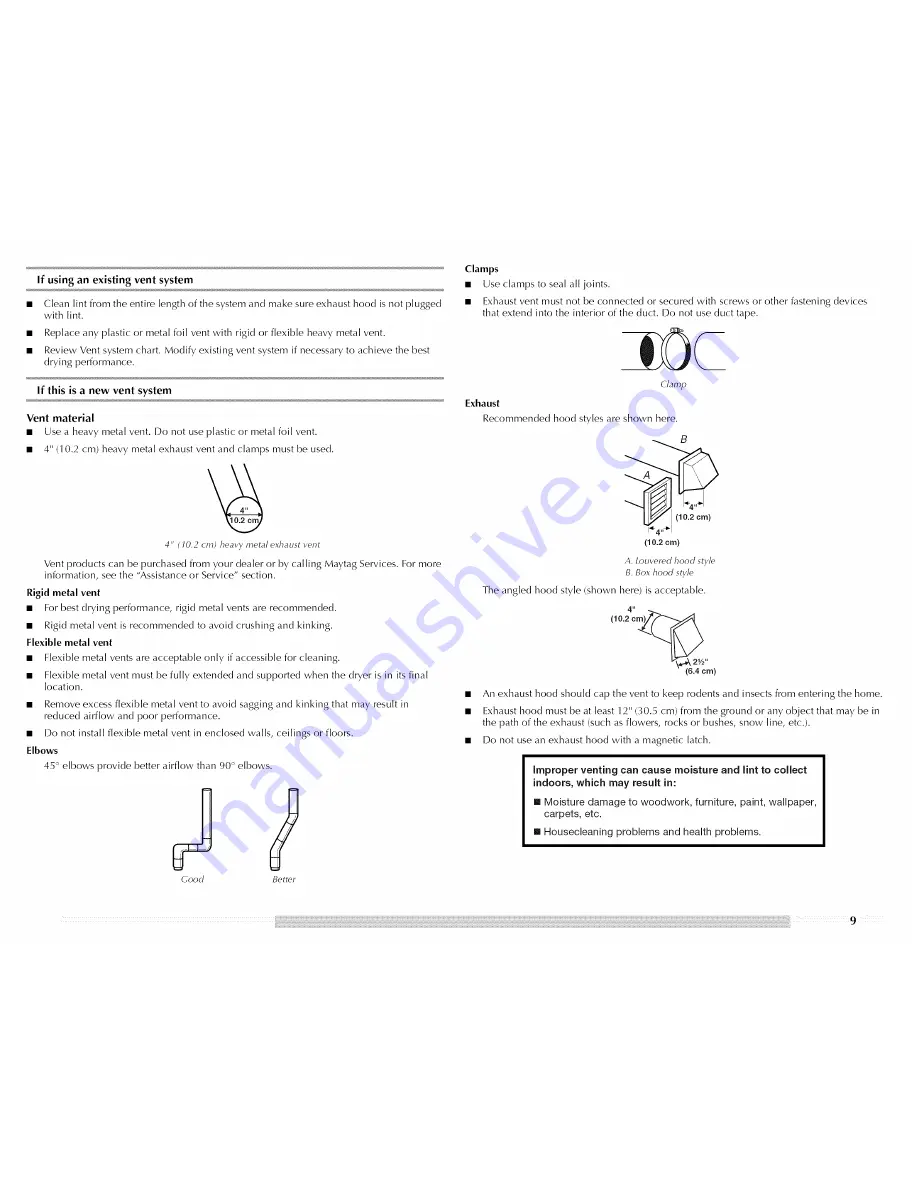 Maytag MGDB800VQ - R BravosR Steam Gas Dryer Use And Care Manual Download Page 9