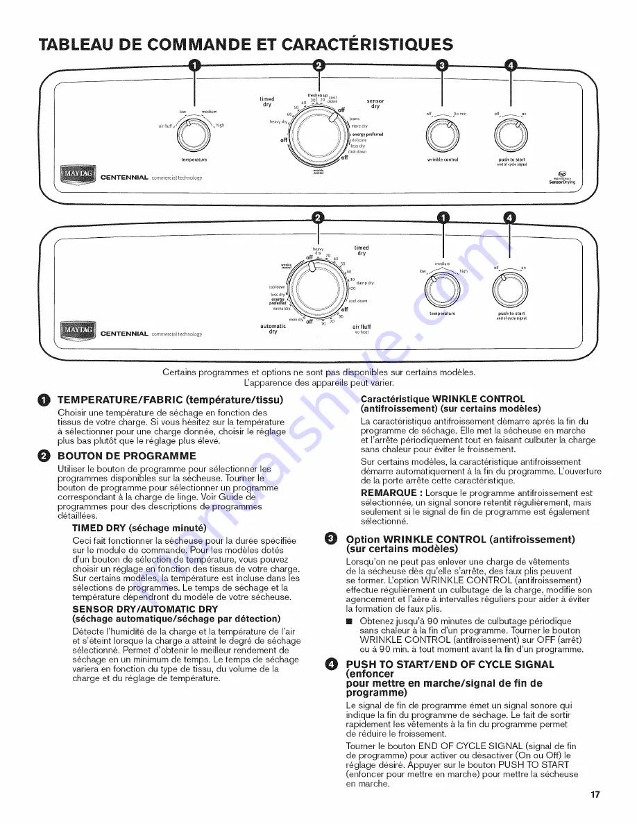 Maytag MGDC215EW0 Use And Care Manual Download Page 17