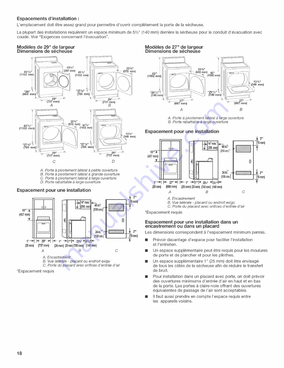 Maytag MGDC700VJ0 Installation Instructions Manual Download Page 18