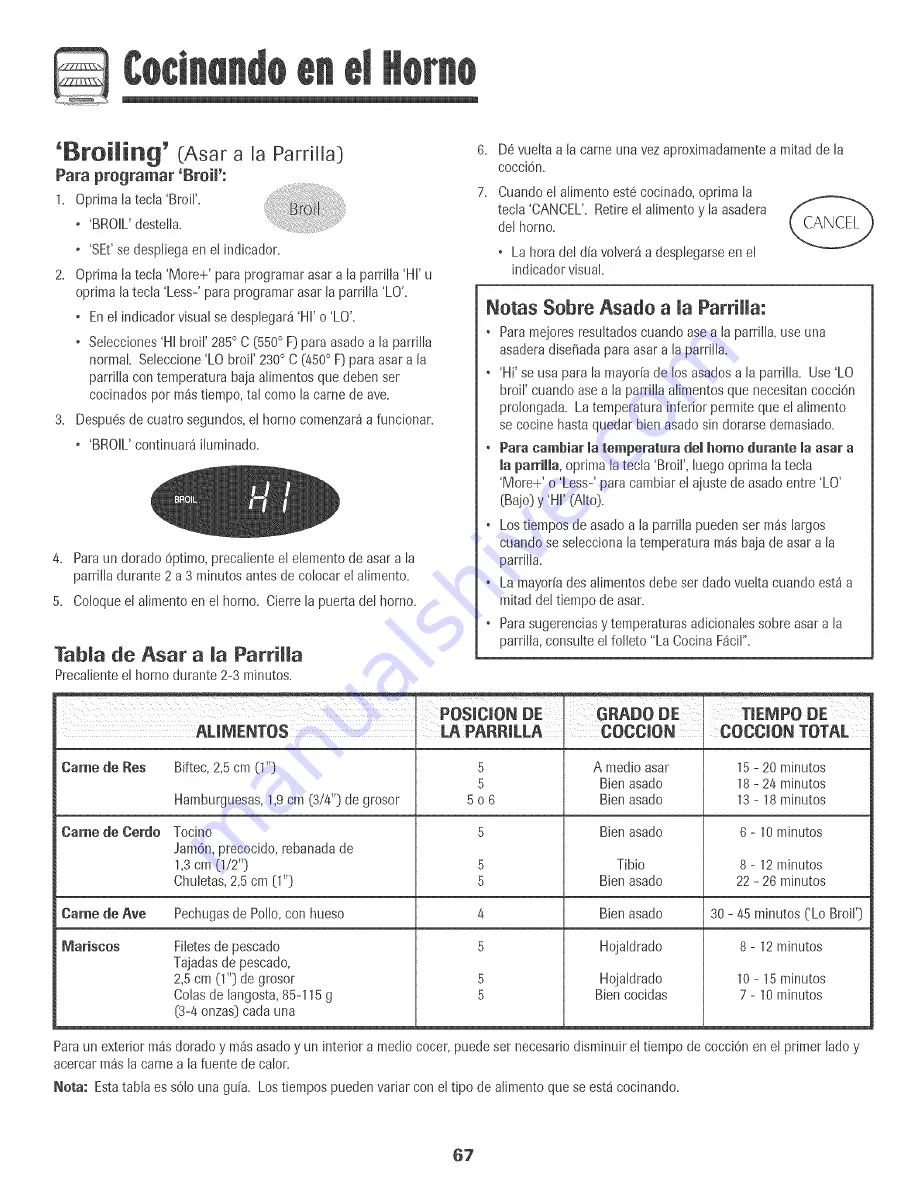 Maytag MGR5755QDB - 30 Ing Gas Range Use & Care Manual Download Page 68