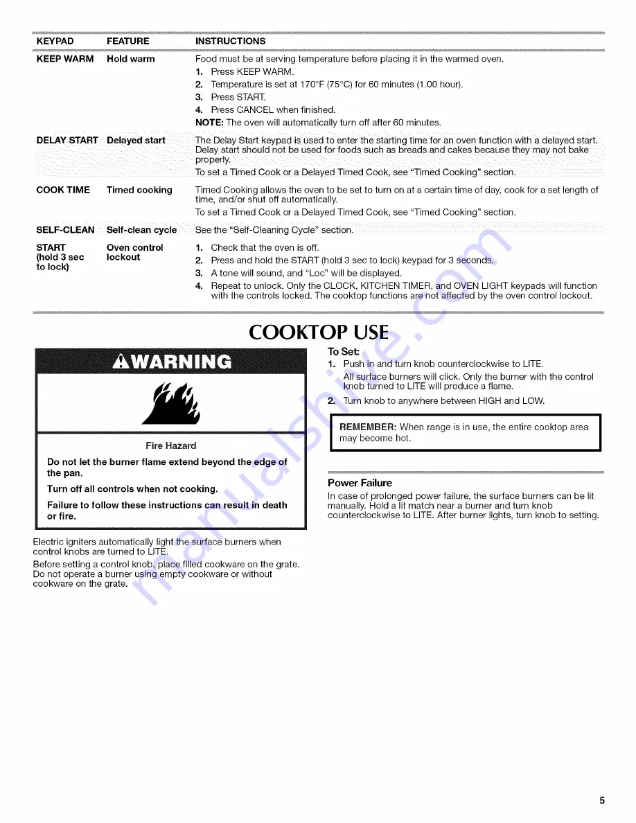 Maytag MGR7662WB4 User Instructions Download Page 5