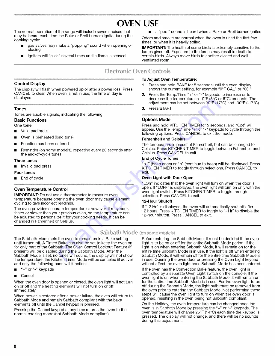 Maytag MGR7662WB4 User Instructions Download Page 8