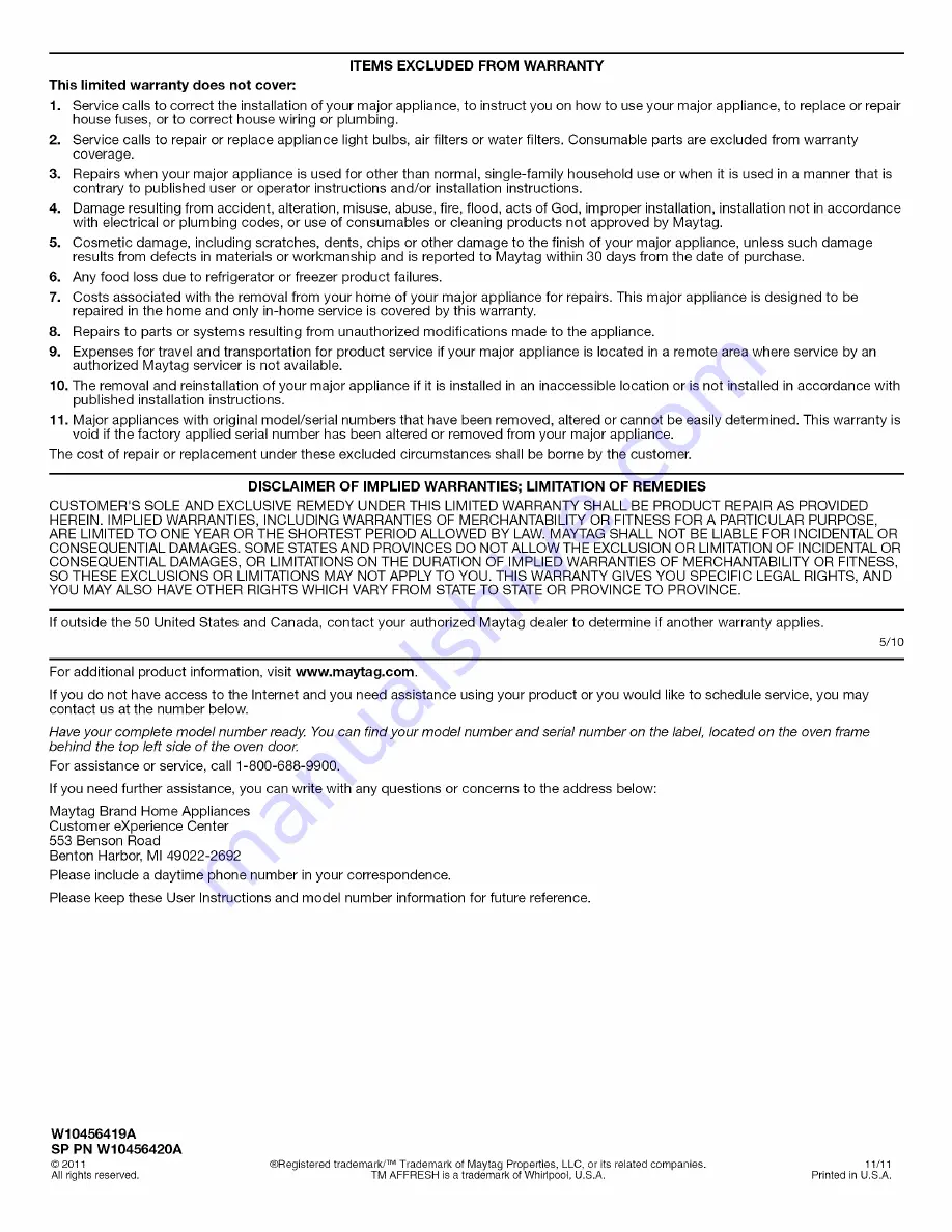 Maytag MGR7662WB4 User Instructions Download Page 16