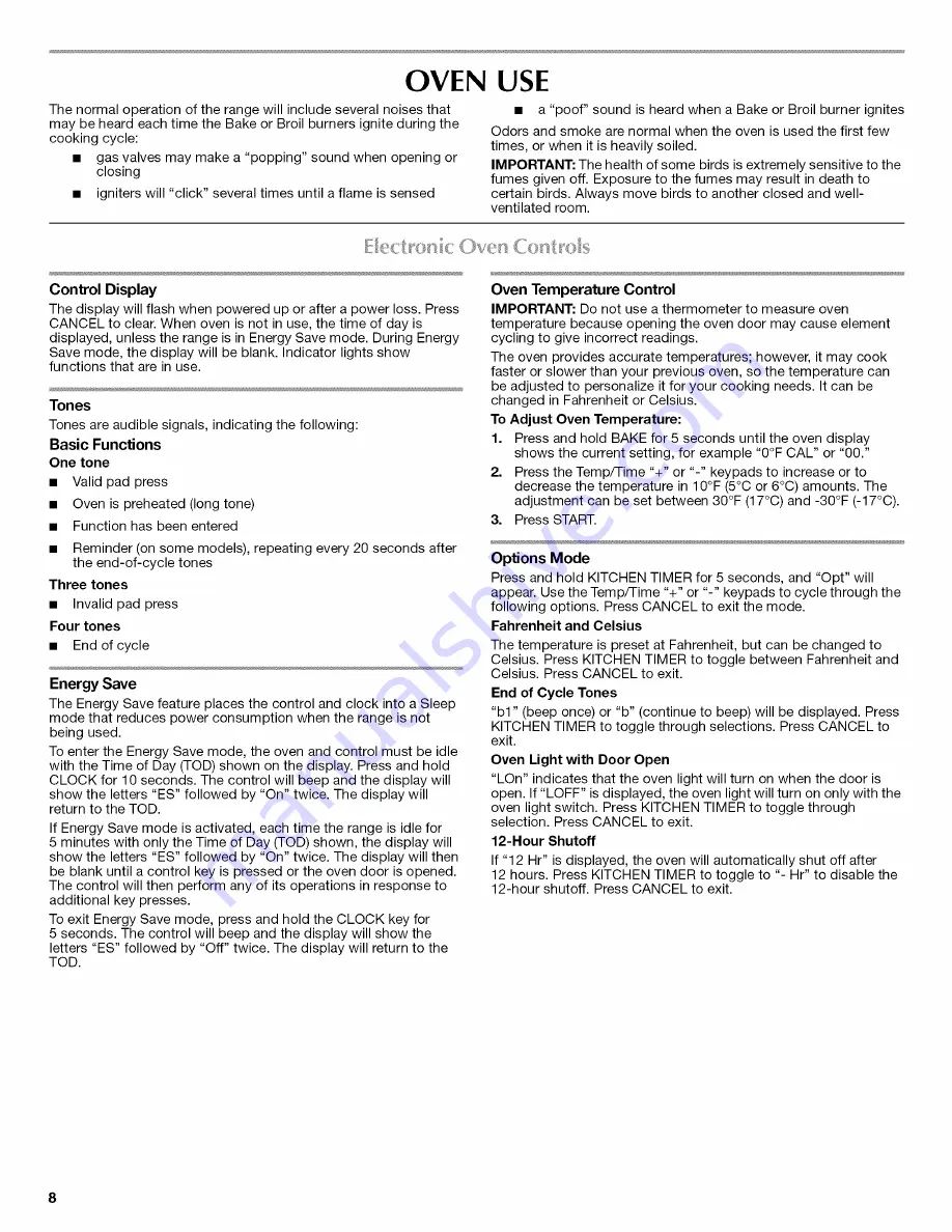 Maytag MGR8674AB0 User Instructions Download Page 8