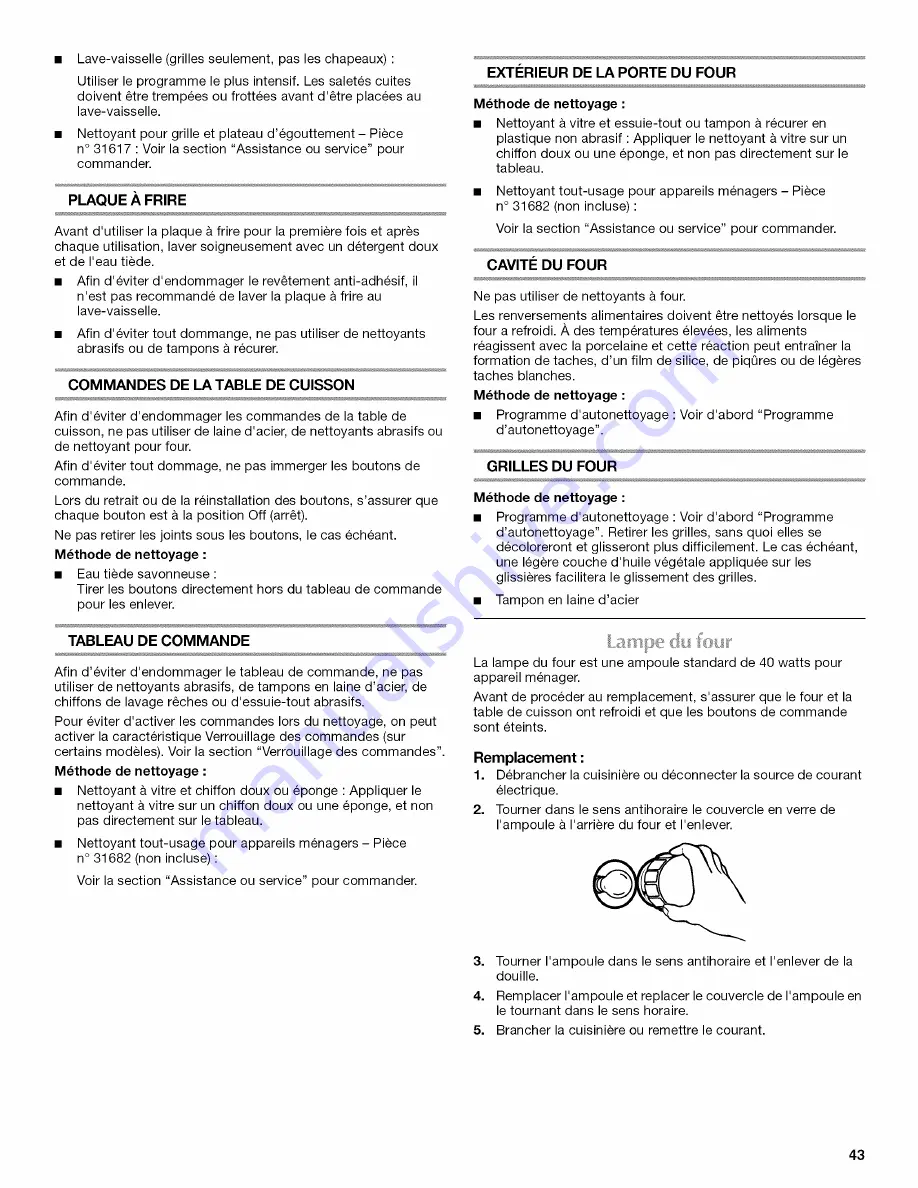 Maytag MGT8655XB01 Use & Care Manual Download Page 43