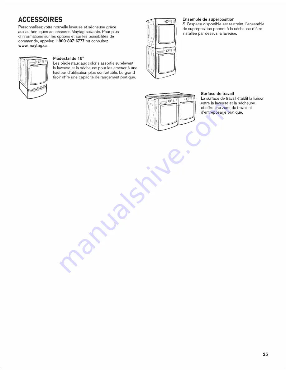 Maytag MHW3000 Use & Care Manual Download Page 25