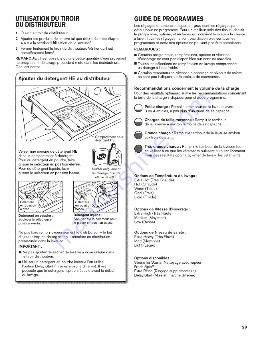 Maytag MHW4200BG2 Use & Care Manual Download Page 29