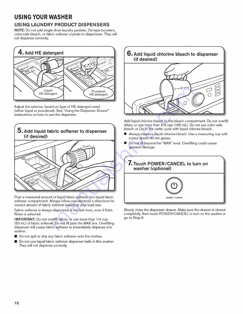 Maytag MHW6000AG1 Use & Care Manual Download Page 10