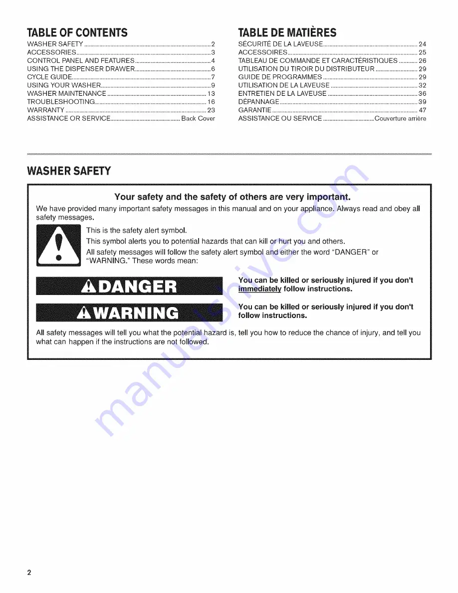 Maytag MHW6000AG1 Use & Care Manual Download Page 50