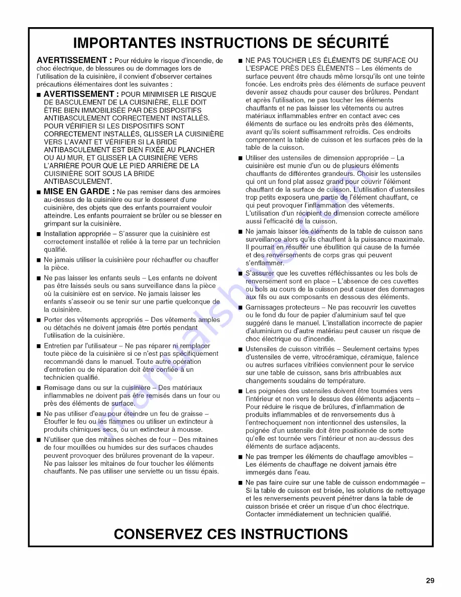 Maytag MIT8795B Use & Care Manual Download Page 29