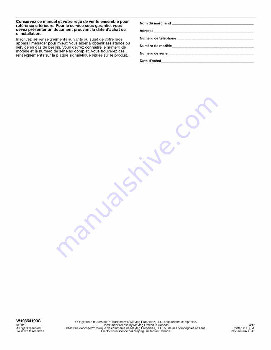 Maytag MMW9730AB00 Use & Care Manual Download Page 48