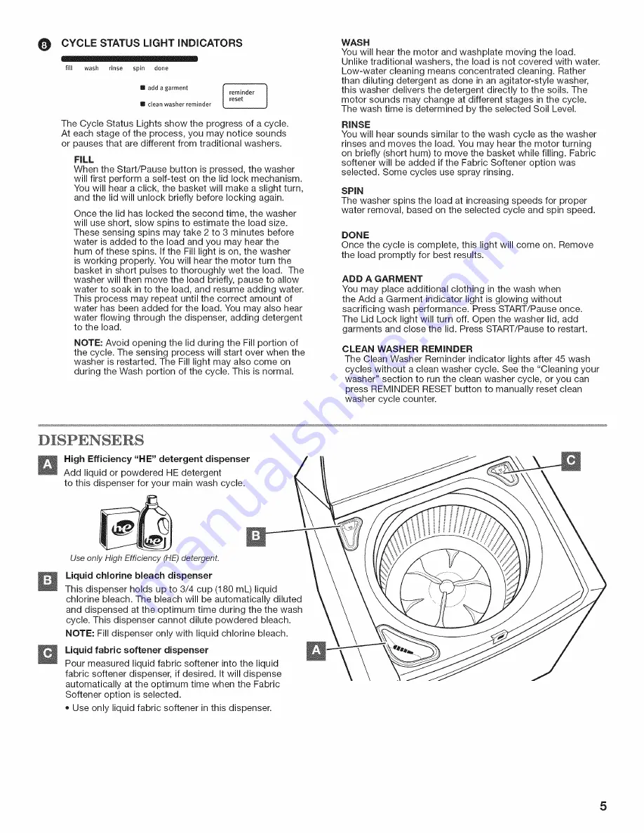 Maytag MVWB755YL0 Use And Care Manual Download Page 5